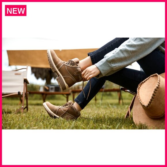 Women's Waterproof Hiking Boots, Fur Lined, Lightweight, Snow Ankle Boots - Picture 8 of 8